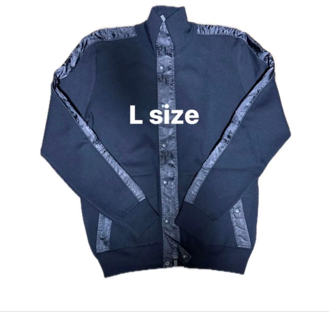 vsさまDIORニットカーディガン トラックジャケット L ジップアップブルゾン