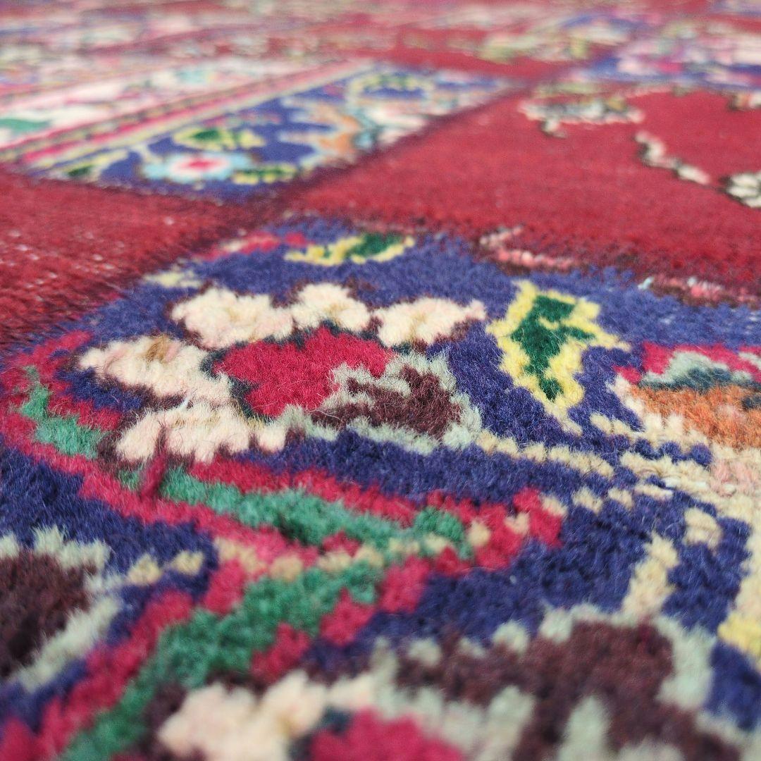 ペルシャ絨毯 パッチワーク アンティーク 146x146手織り クリー