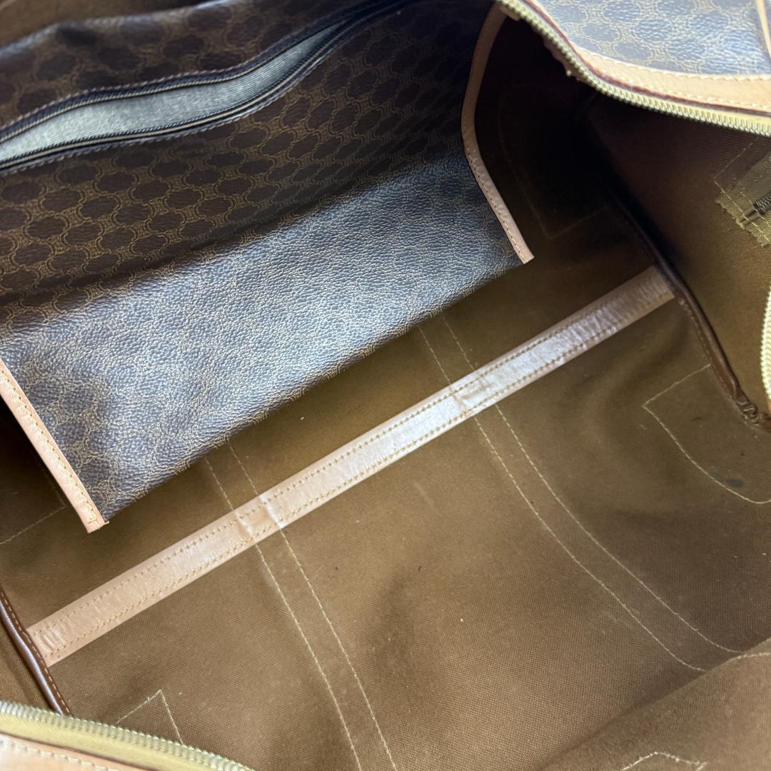 美品 セリーヌ ボストンバッグ マカダム モノグラム 嘉手納 鍵 大容量 旅行