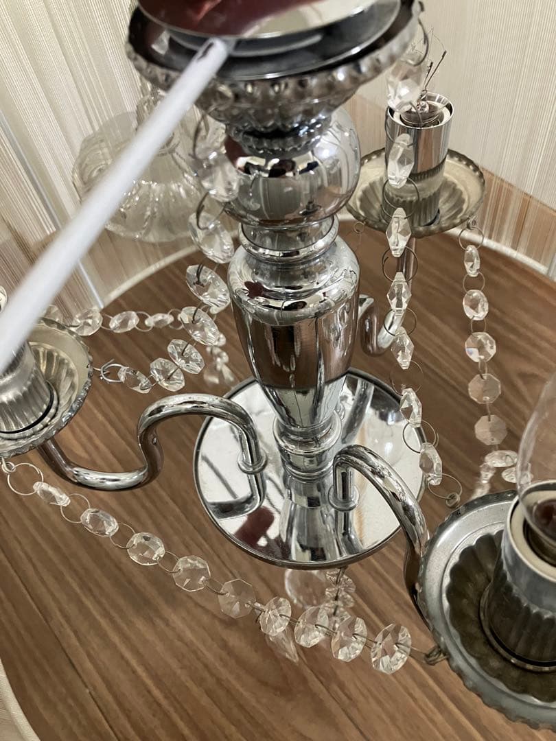 シェード シャンデリア 3灯 ホワイト 点灯動作確認済み