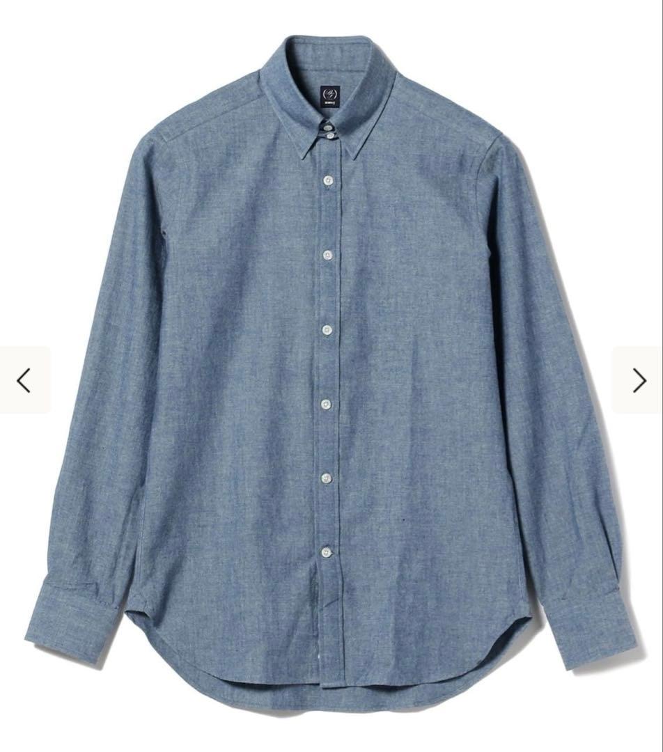 BEAMS F シャンブレー タブカラーシャツ　41
