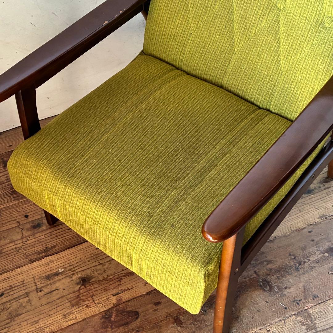 国産ヴィンテージ レトロ 1人掛けソファ ミッドセンチュリー ①