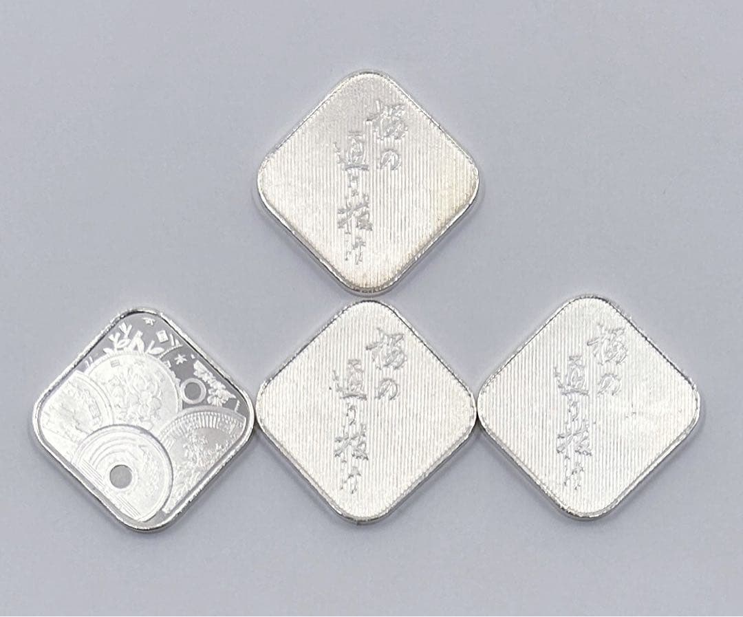 純銀メダル約17.5g(4.3g×4) セット出し純銀メダル 4枚 辰×3 巳