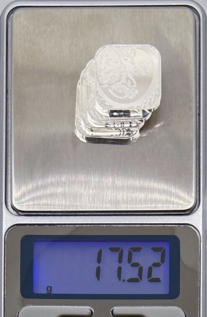 純銀メダル約17.5g(4.3g×4) セット出し純銀メダル 4枚 辰×3 巳