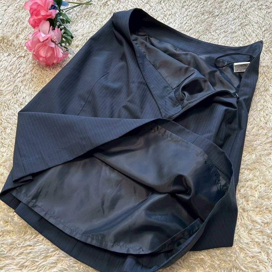 【新品未使用】スーツセレクト　スーツ　3点セット　パンツ　スカート　ネイビー