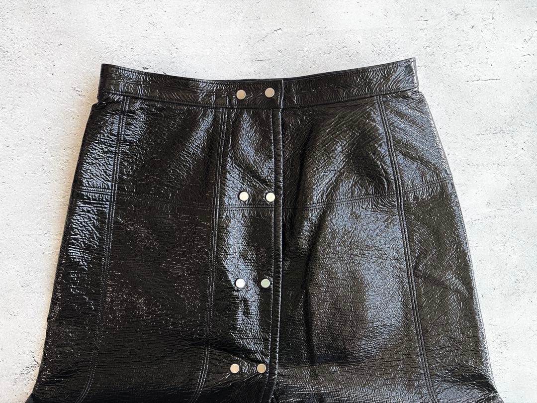 LUDLOW ラドロー パテントスカート ブラック