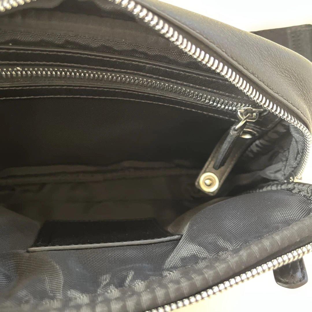 未使用☆vintage coach old waist pouch Black