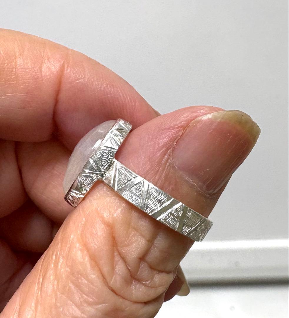 ムーンストーン手彫りシルバーリング