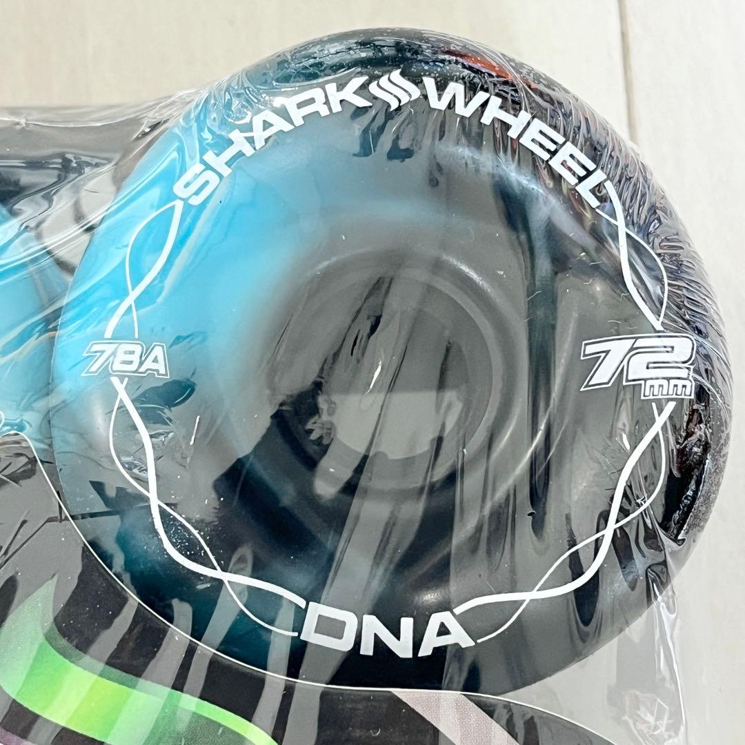 04☆新品☆ シャークウィール 72mm 78a ブラック/ブルー スワール