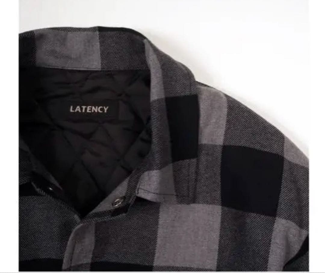 LATENCY チェックコーチジャケット　CHECK COATCH JACKET