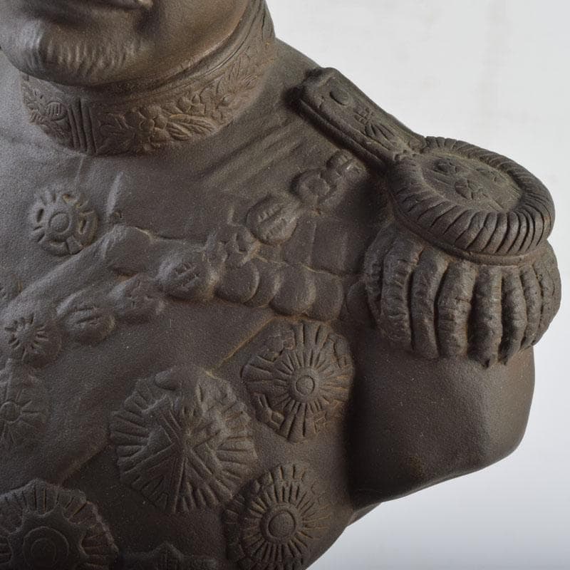 彫刻家　山本瑞雲作　玉定鋳　ブロンズ　東郷元帥像　高さ約23.5cm　V8960