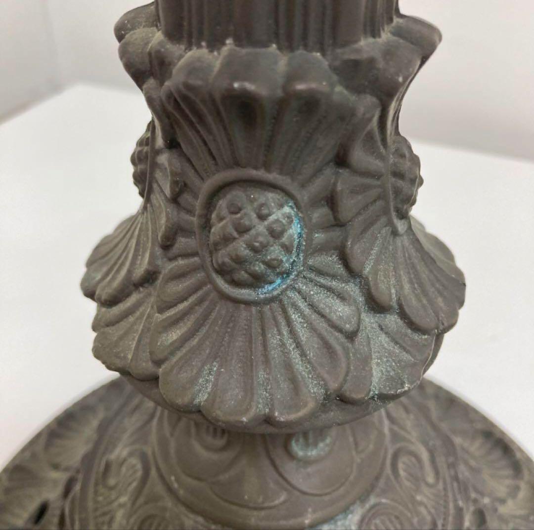 1654-x ステンドグラスランプ アンティーク 花柄