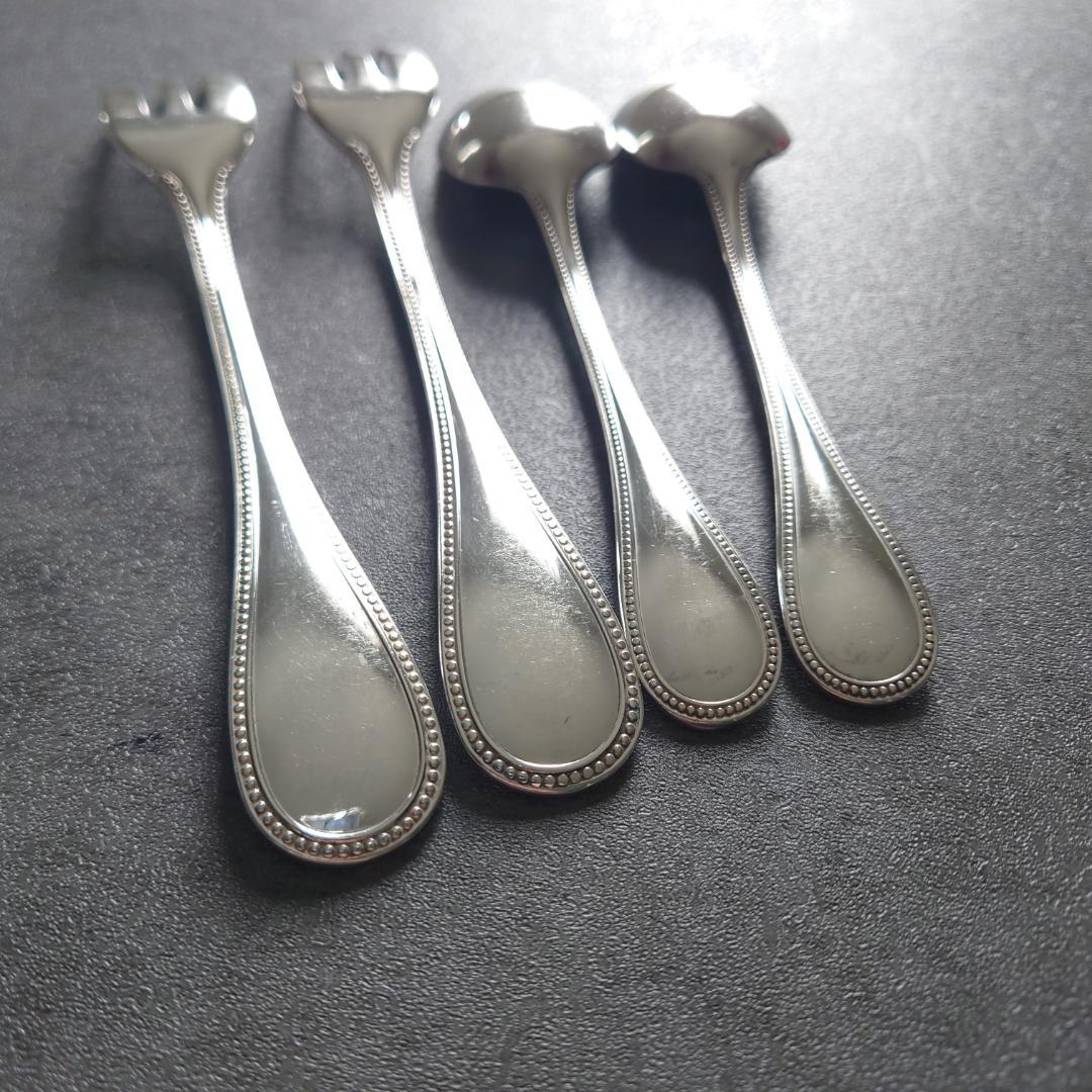 クリストフル パール ケーキフォーク コーヒースプーン 4点
