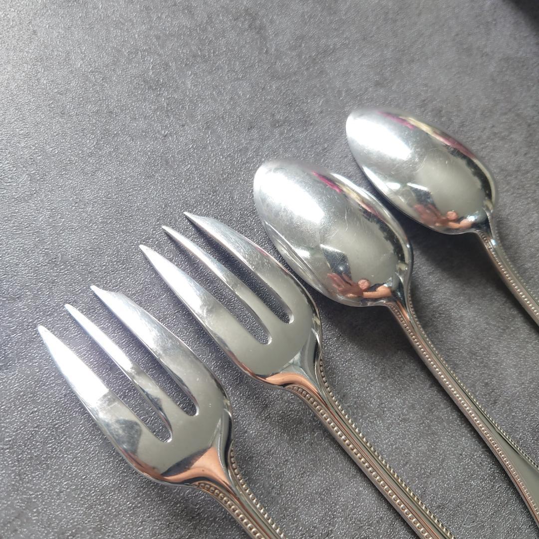 クリストフル パール ケーキフォーク コーヒースプーン 4点