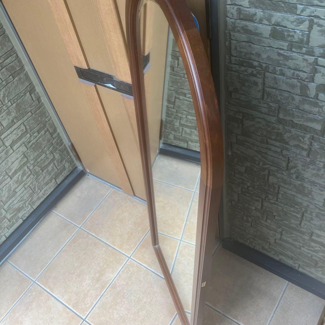 マホガニーフレーム 大型ウォールミラー アンティーク ヴィンテージ インテリア