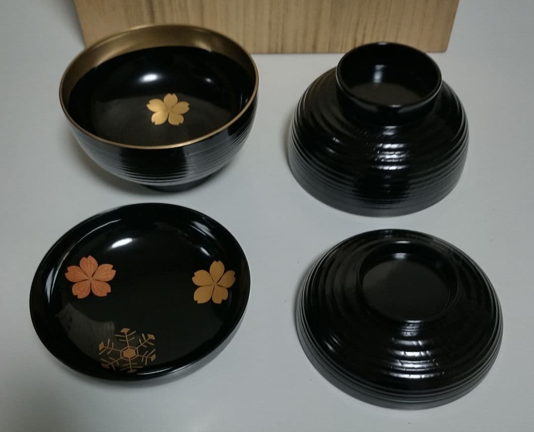 輪島塗　雪月花蒔絵　煮物椀　作家もの