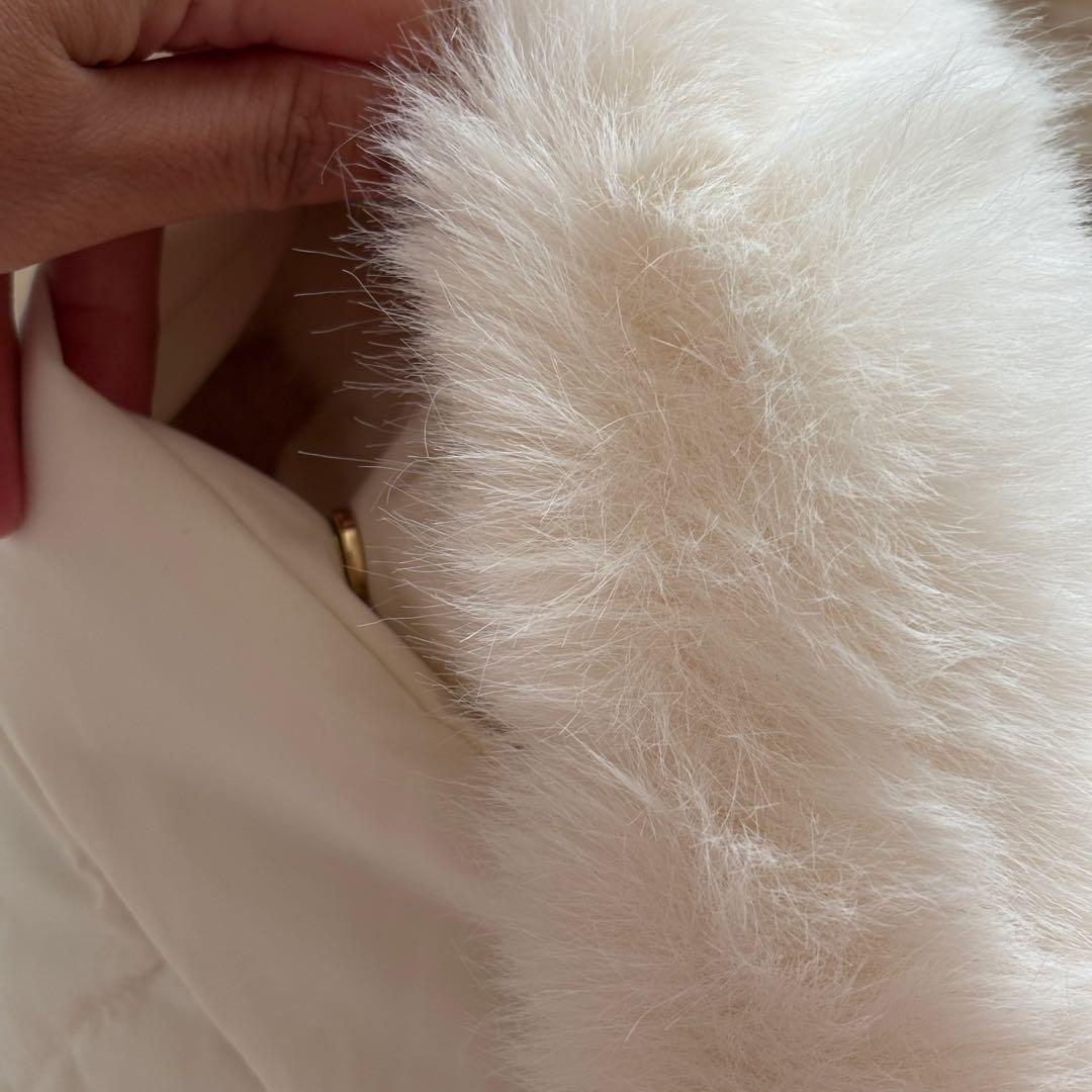 Kate Spadeケイトスペード フード付きロングダウンジャケットホワイトxs