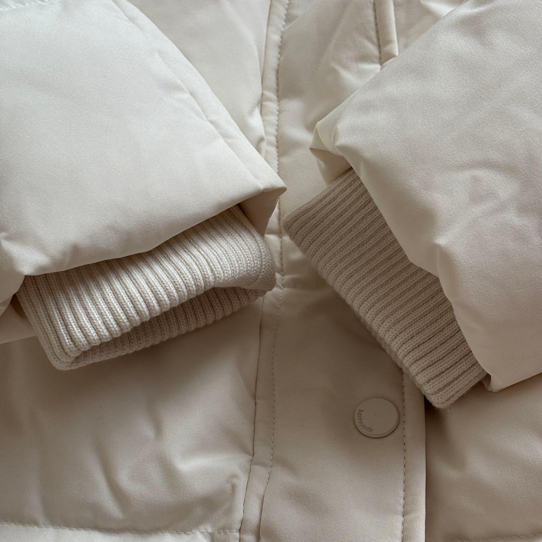 Kate Spadeケイトスペード フード付きロングダウンジャケットホワイトxs