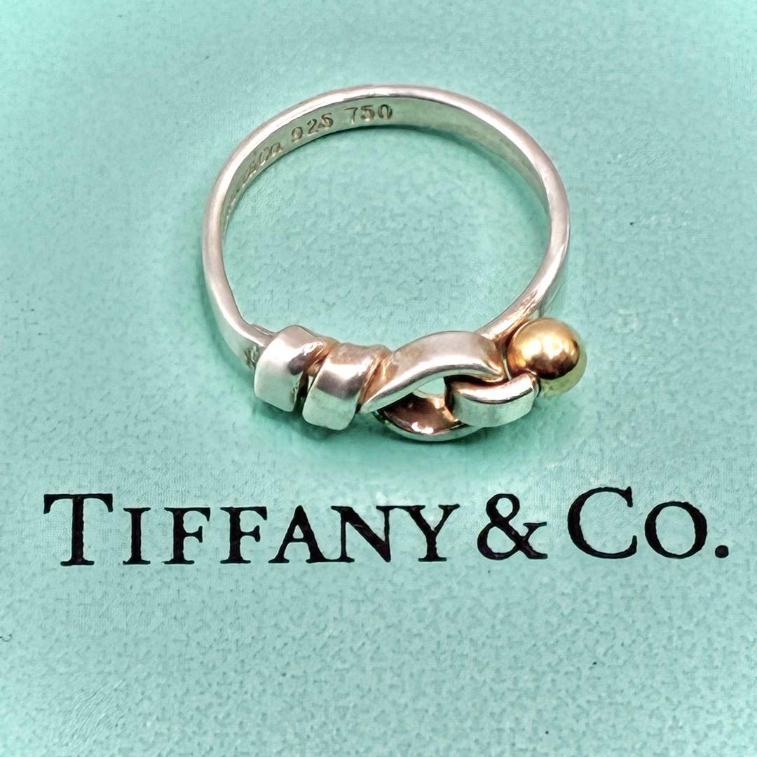 オールドティファニー　12号　フック＆アイ　ラブノット　リング　925×750