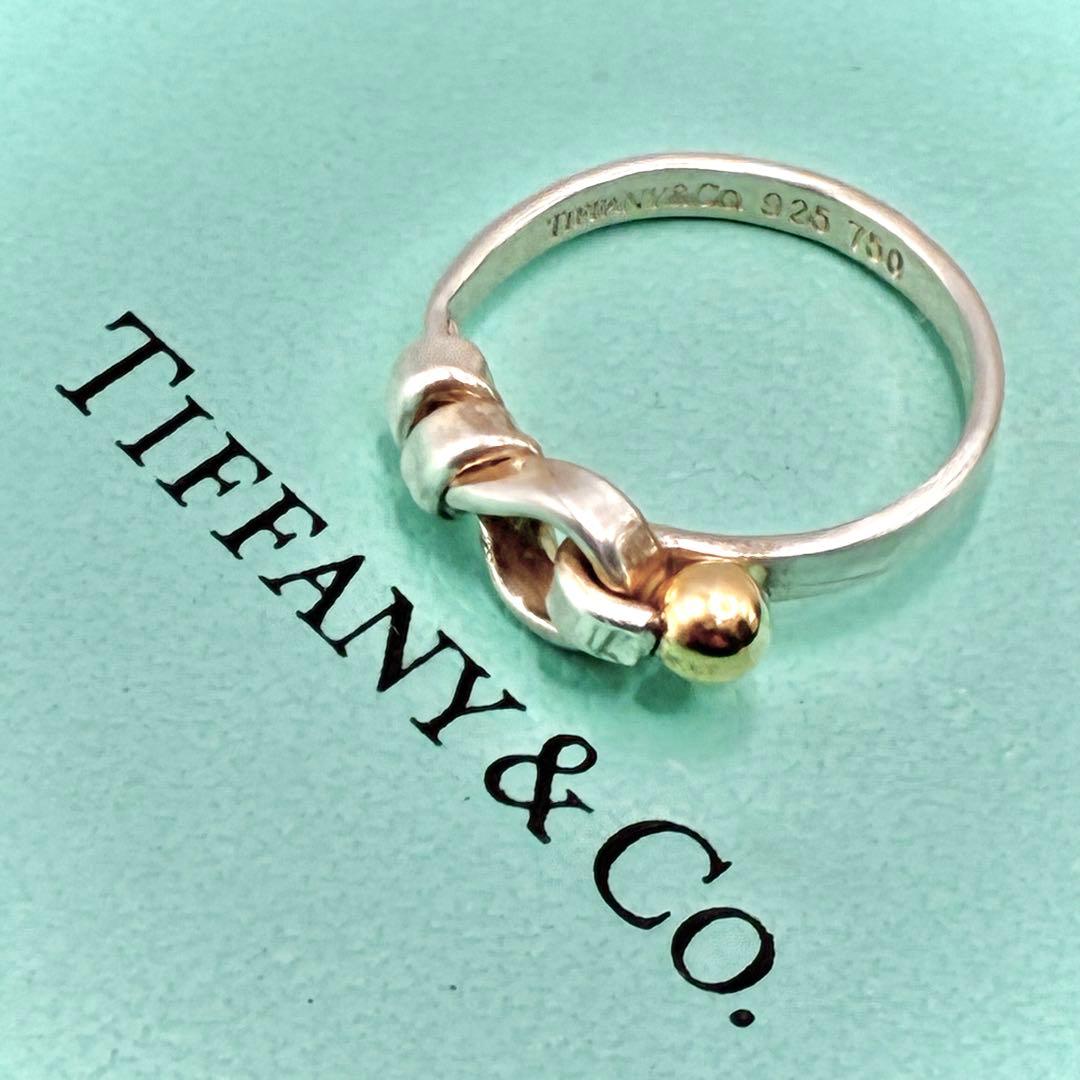 オールドティファニー　12号　フック＆アイ　ラブノット　リング　925×750