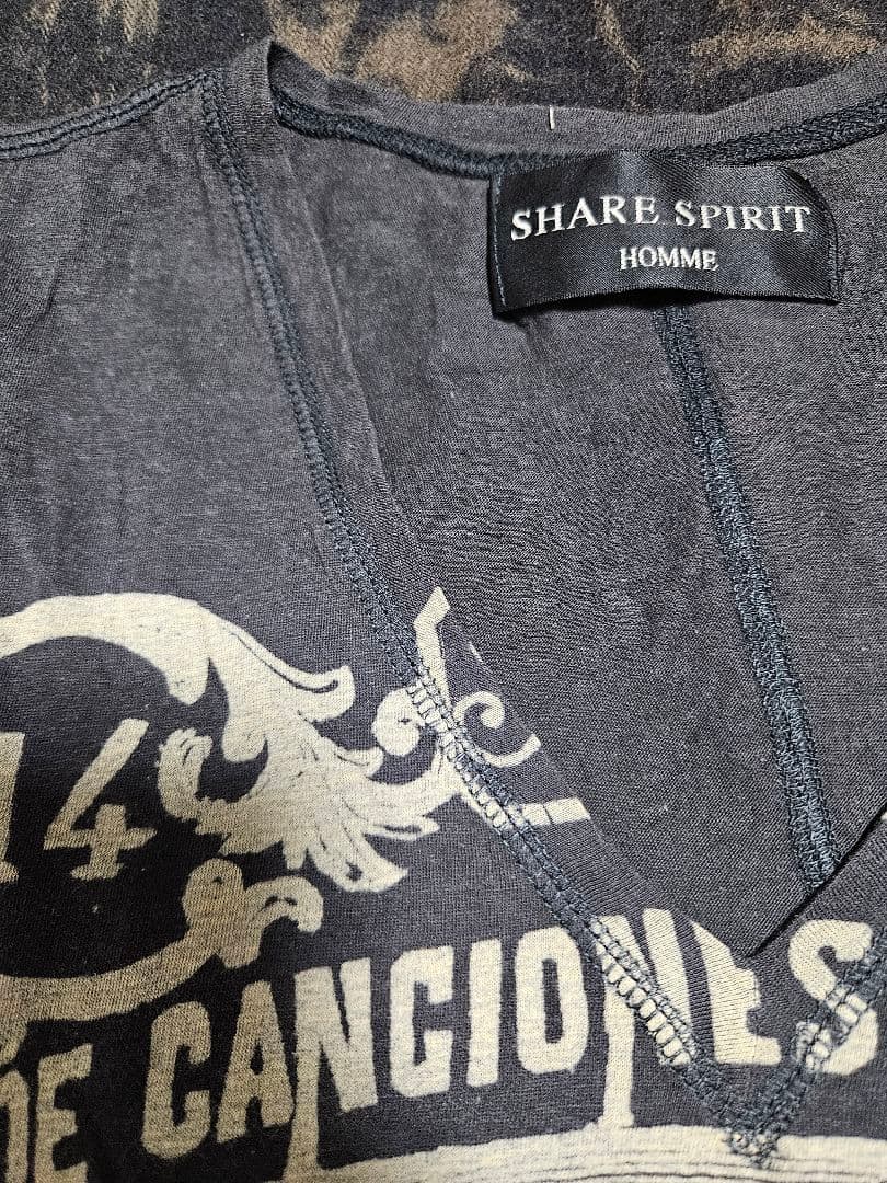 SHARE SPIRIT メンズ Vネックカットソー