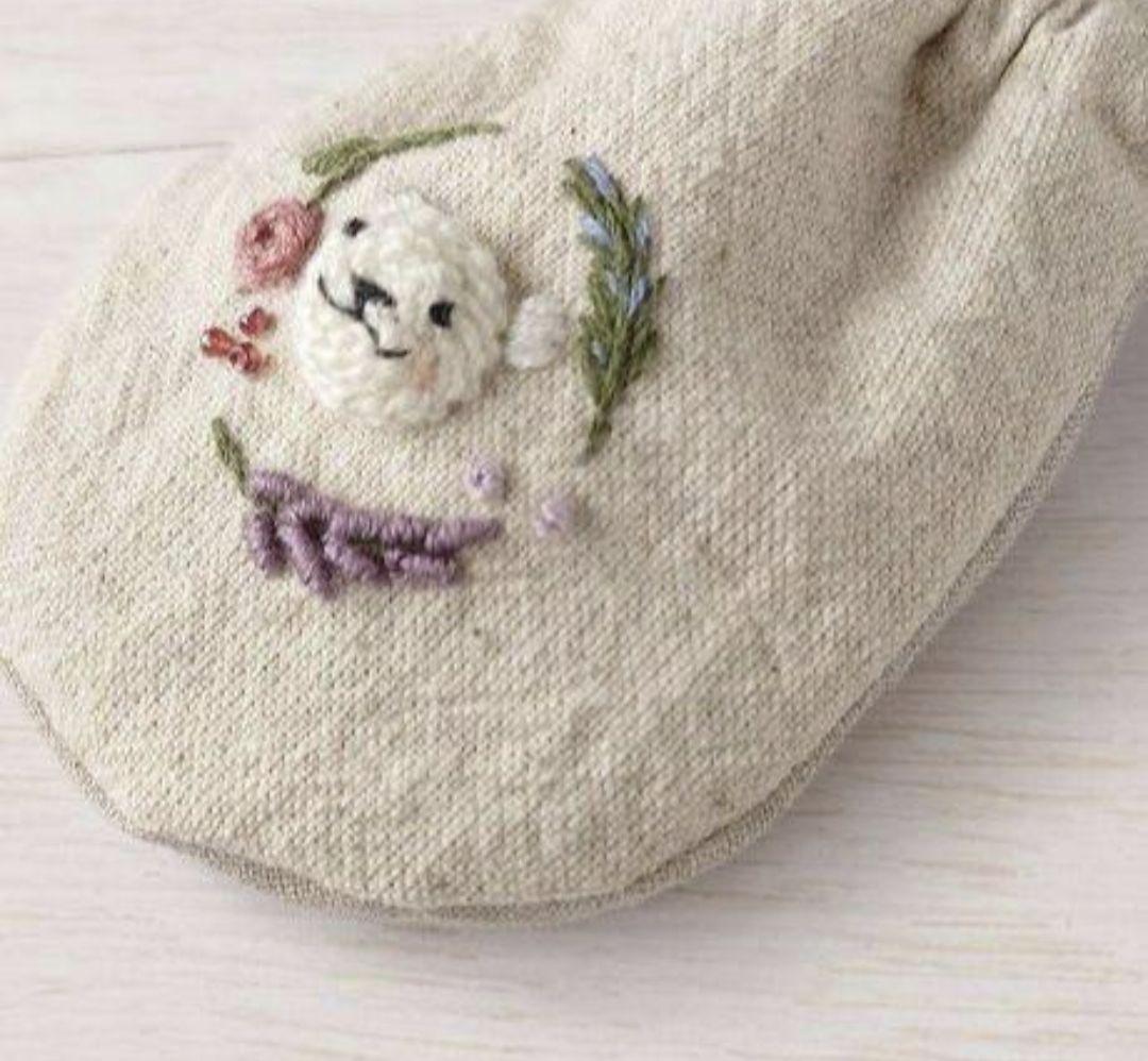 ちっちゃな巾着サシェ／詰替タイプ【白くまとポプリのお花】