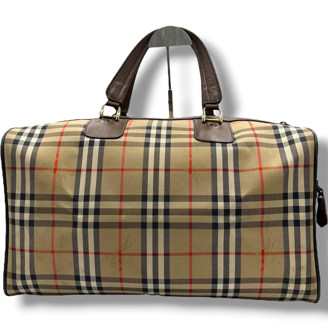 Burberry バーバリー ボストンバッグ A4 ノバチェック 423