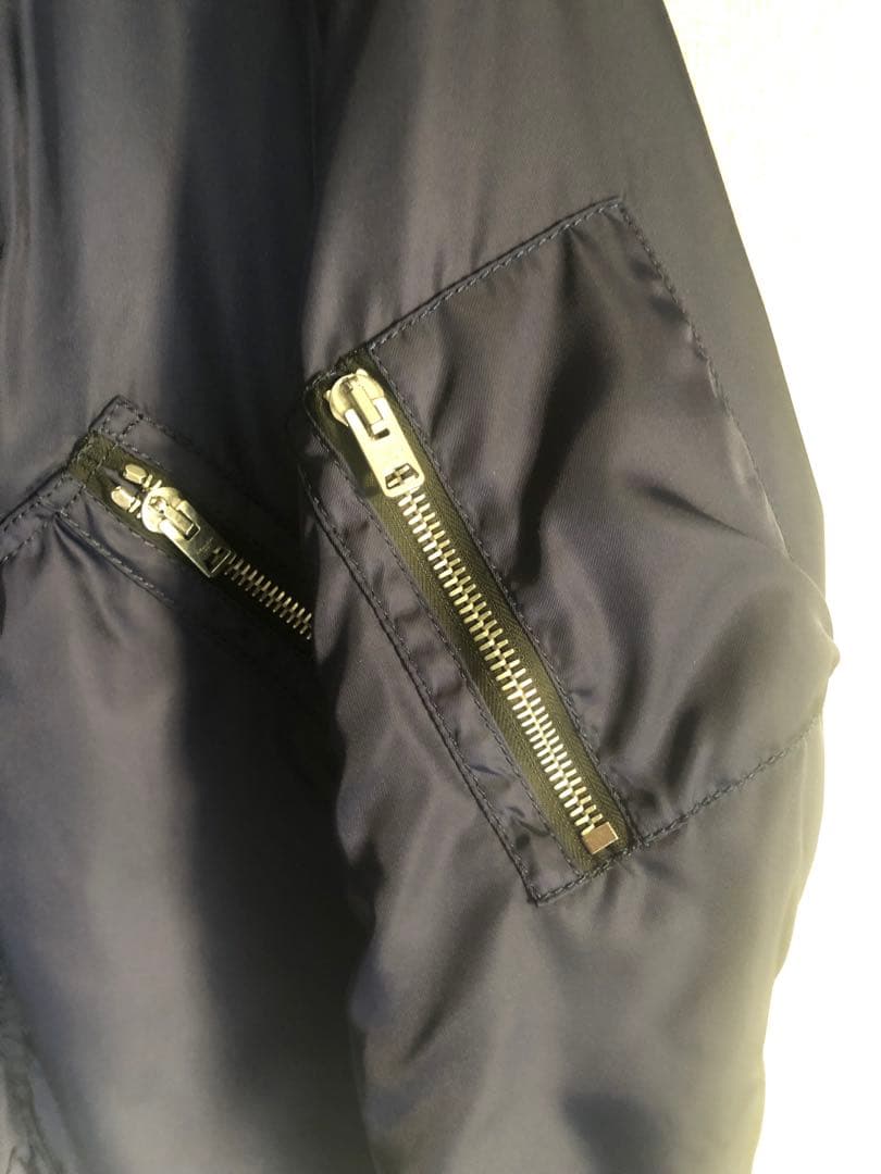 タ*ィ様 COACH コーチ　MA-1 フライトジャケット ボンバー　ネイビー