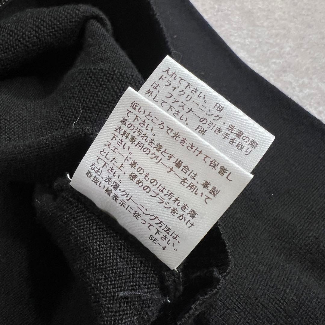 【極美品】バーバリーブラックレーベル ドライバーズニット ジップアップセーター黒