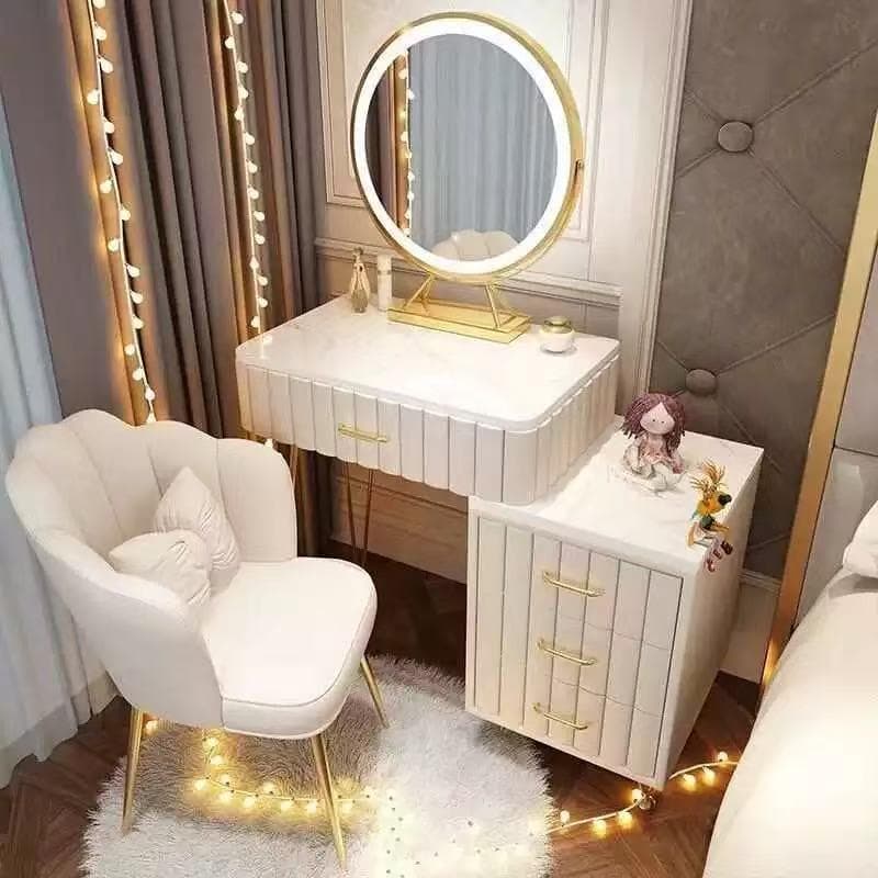 ストライプ模様ドレッサー訳あり品　写真をご確認デスクのみJ108-60-01