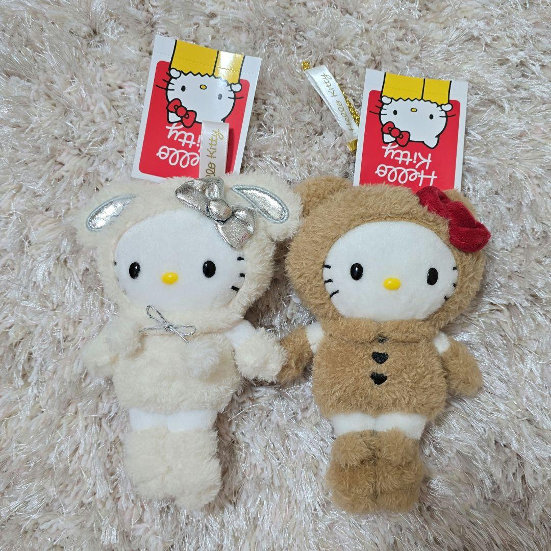 ハローキティ展　マスコットキーホルダー　雪うさぎ　くまスーツ