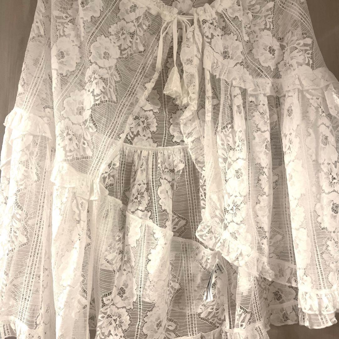 新品未使用　merry jenny flowerレースエプロン