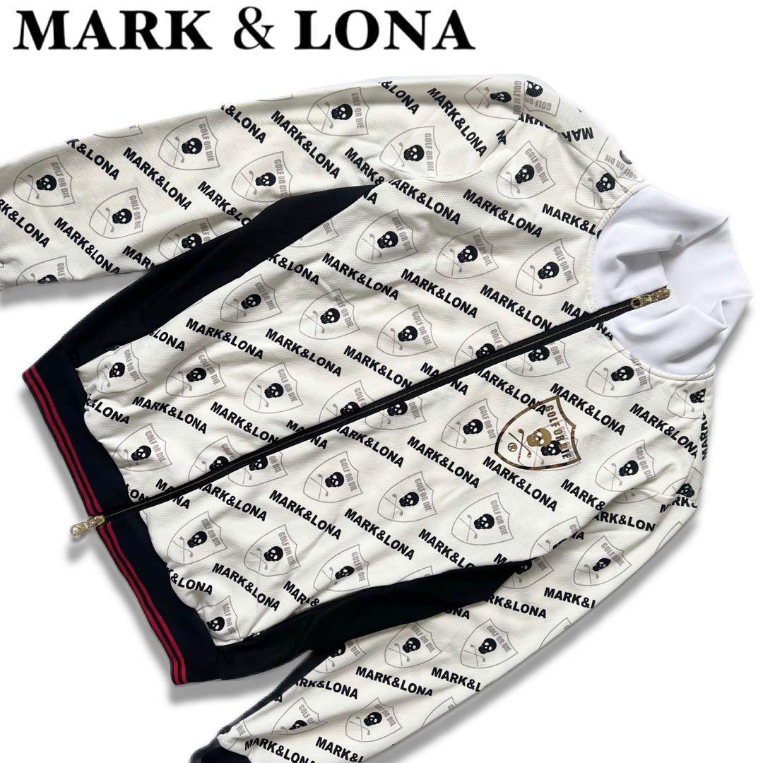 MARK&LONA マークアンドロナ　ナイロンジャケット　総柄　白　メンズ　46