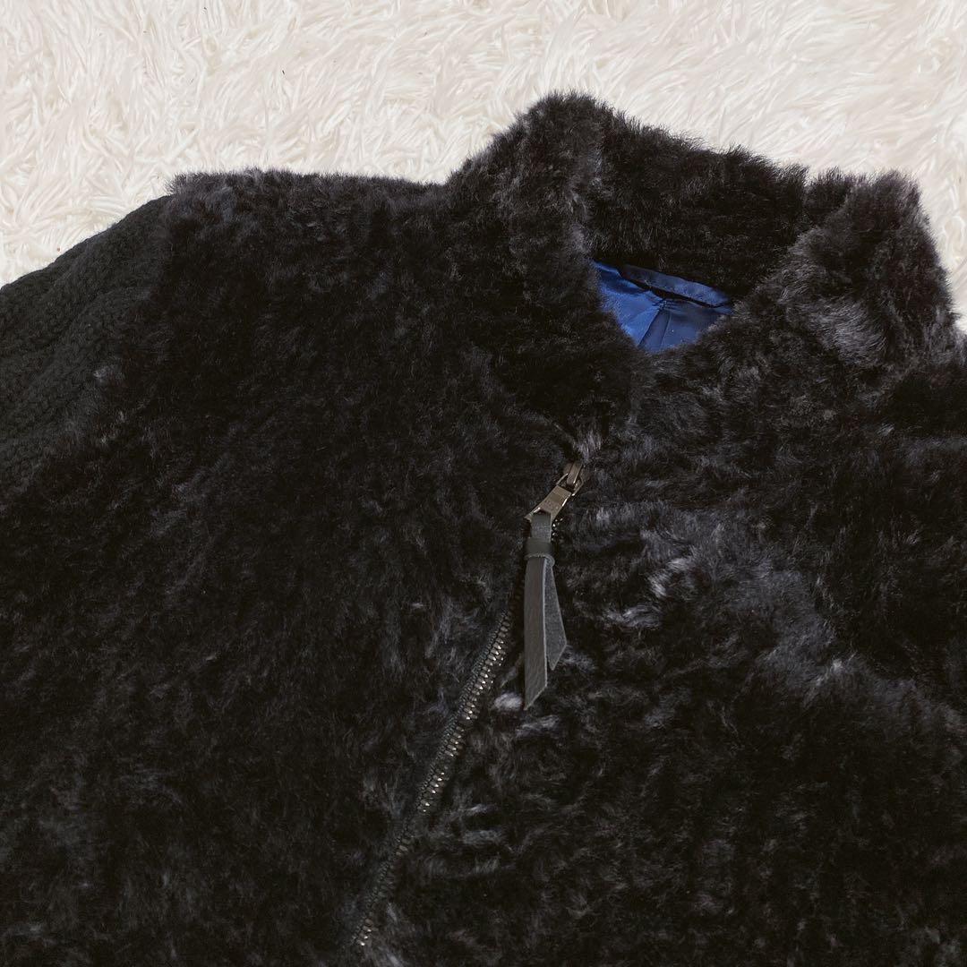 EPOCA UOMO シープファー×ニット ドッキング ブルゾン 50 XL