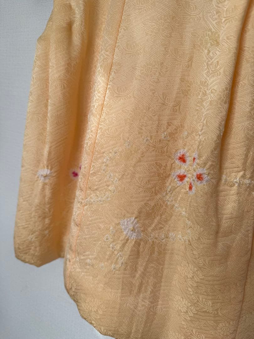 七五三 正絹 被布 黄色 3歳