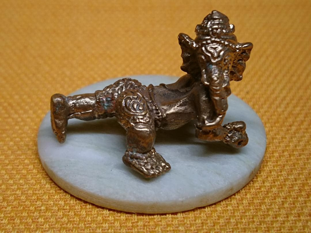 ガネーシャ　銅製　ブロンズ像　仏像　置物　インテリア　工芸品　美術品　A1311