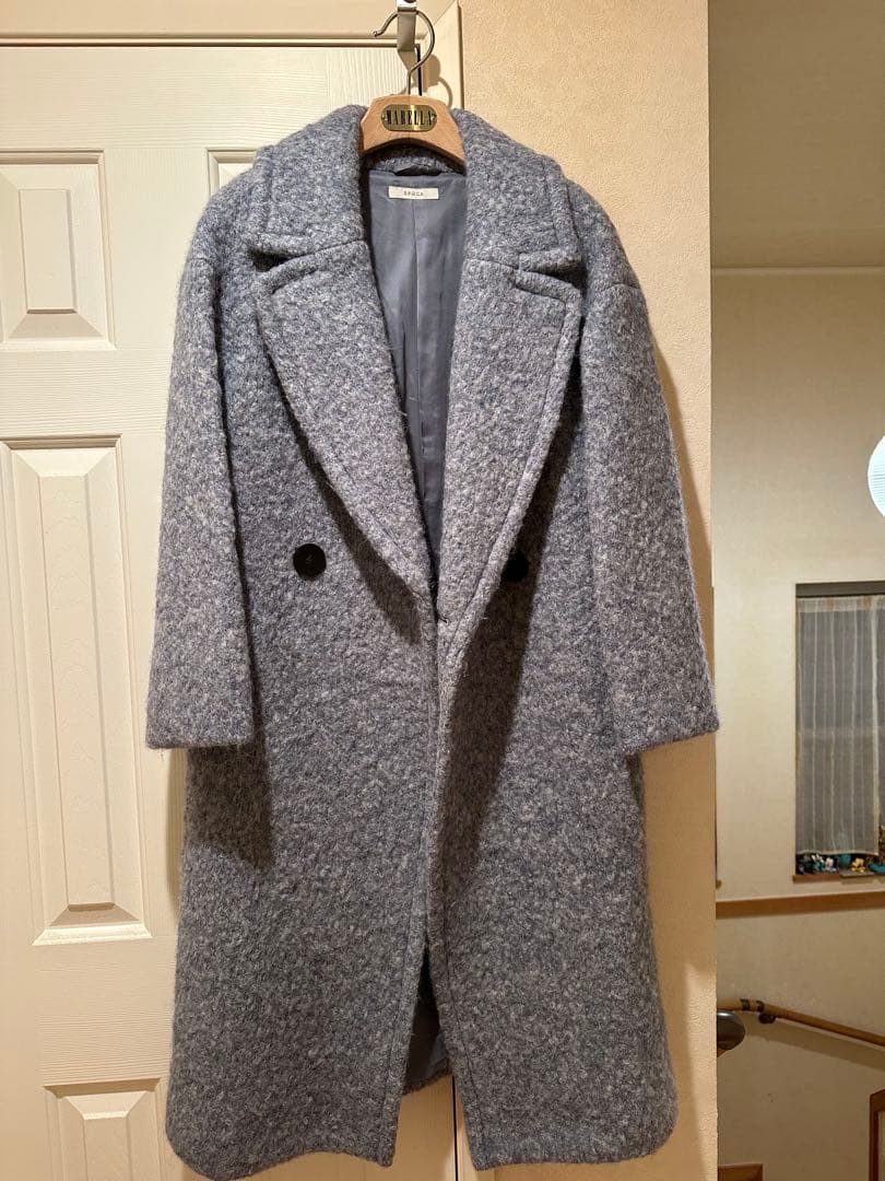 ★EPOCA★エポカ★アルパカウールコート★ブルーグレー★