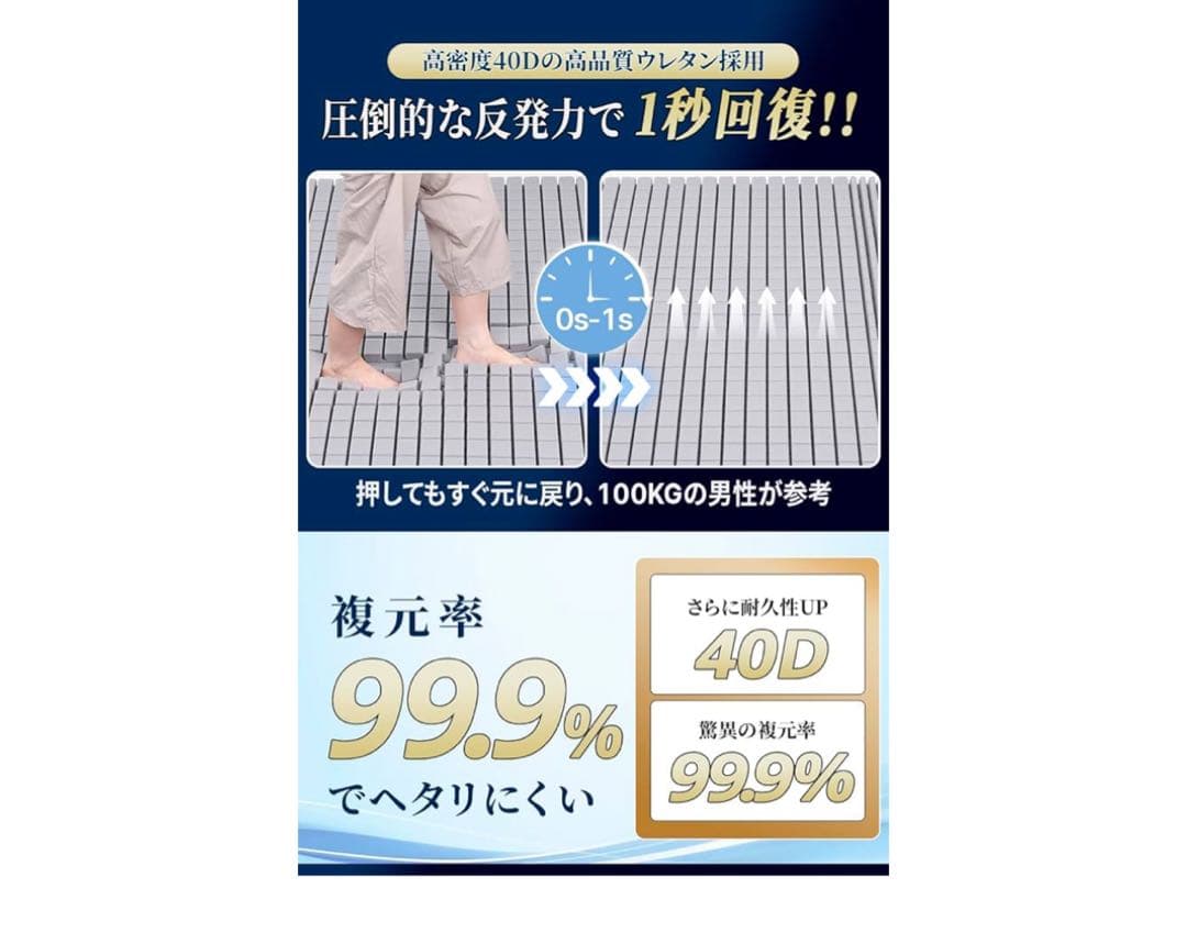 マットレス 高反発 凹凸加工【極上の寝心地 沈まない】 2層構造 極厚10cm