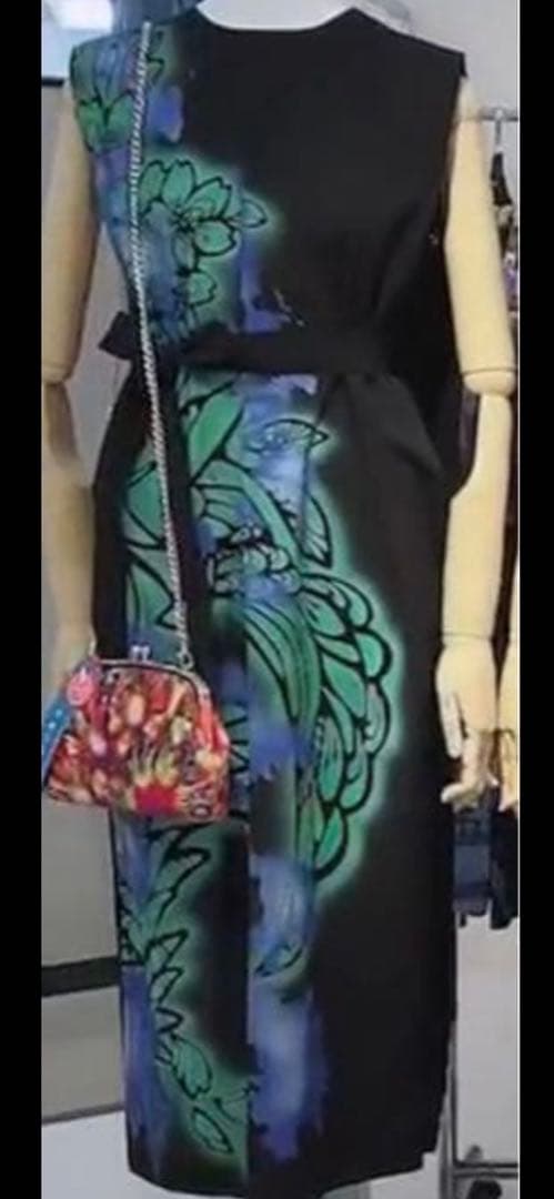 洋カン柄ノースリーブワンピース