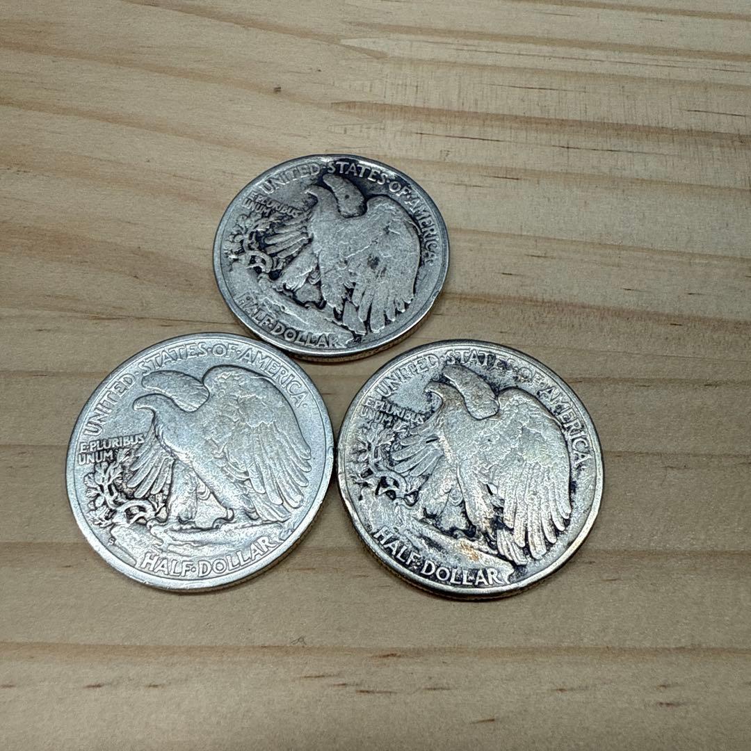 m*0様 ウォーキングリバティ半ドルセット 1942年 2枚1945年1枚