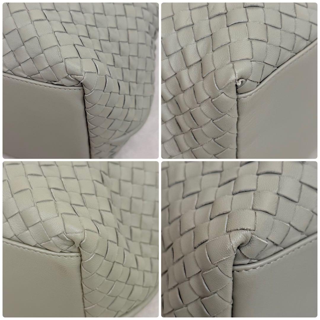 極美品 BOTTEGA VENETA トートバッグ イントレチャート グレー