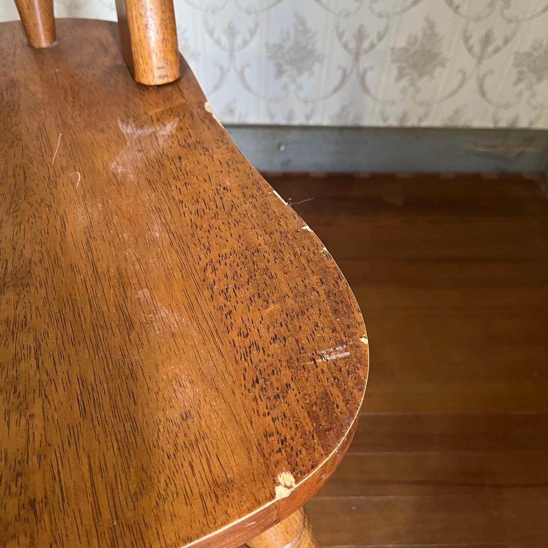 【アンティーク】⑤ 北欧レトロ 木製 ウィンザーチェア 椅子 ろくろ脚 古家具