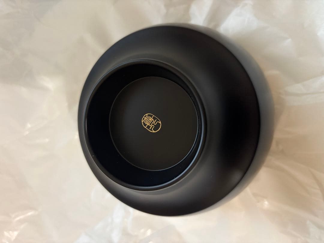 山中漆器 喜八工房 栃 フリーボウル（中）黒