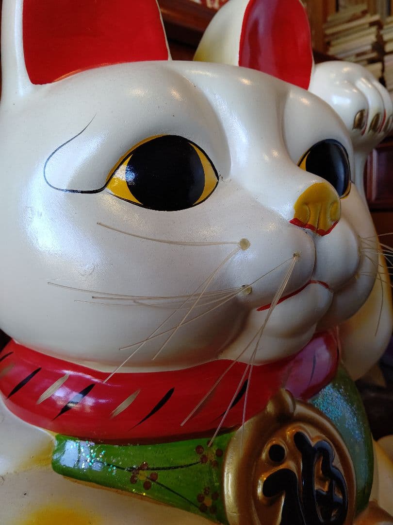 招き猫 最大20号 特注品 常滑焼 陶器 希少品 開運招福 千客万来