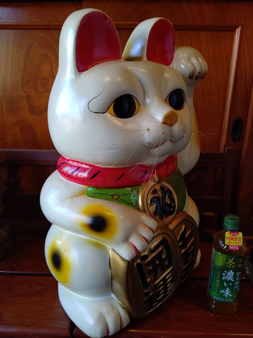 招き猫 最大20号 特注品 常滑焼 陶器 希少品 開運招福 千客万来