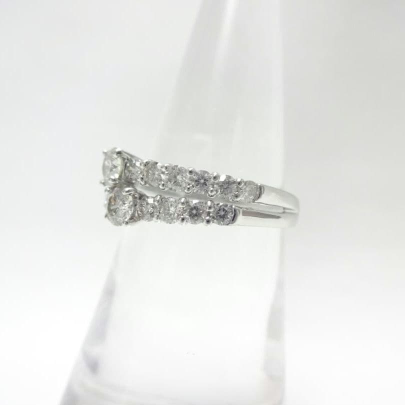 【さち様】1.00ct　ダイヤモンド　ダブルハーフエタニティ　リング　プラチナ