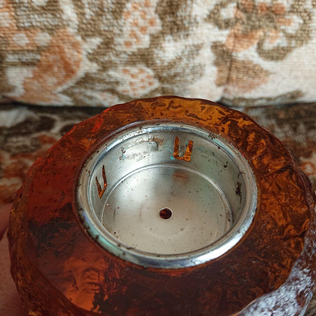 アンバーガラス 置き型ライター希少アンティーク