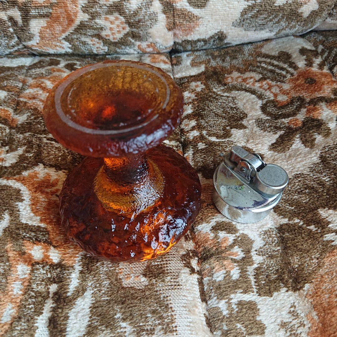 アンバーガラス 置き型ライター希少アンティーク