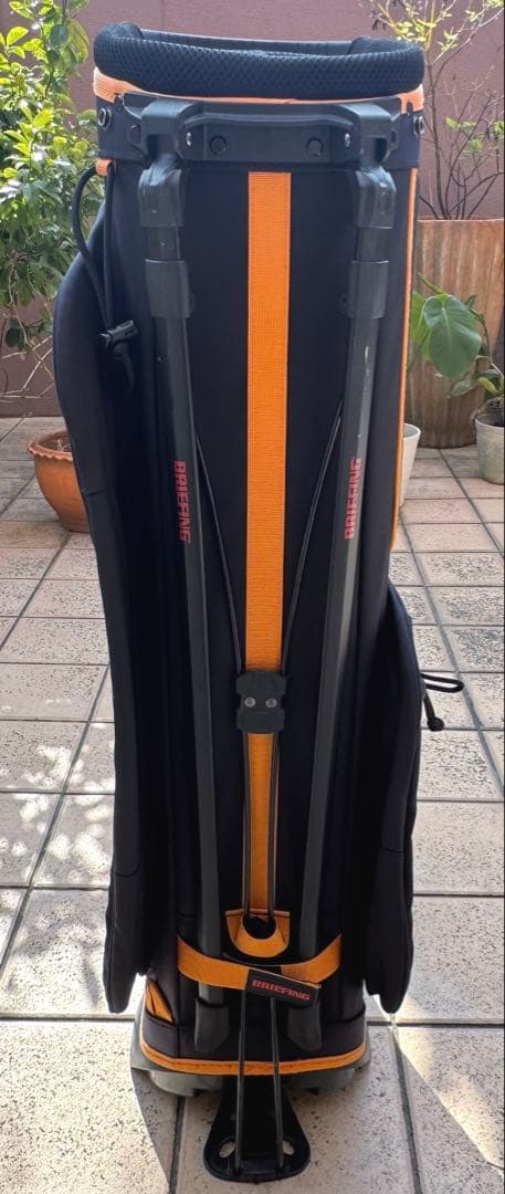 BRIEFINGブリーフィング スタンドキャディバッグ　黒/オレンジ