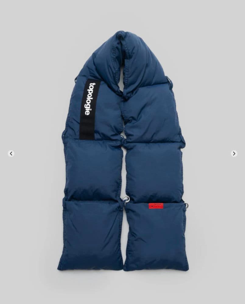 topologie マフラー Puffer Scarf Marine Blue